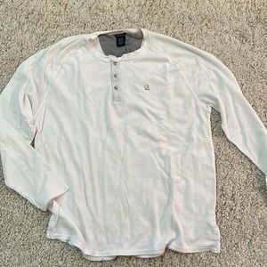 CK jeans like new long-sleeved shirt in white. XL, ribbed.